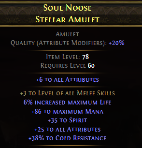 Soul Noose Stellar Amulet