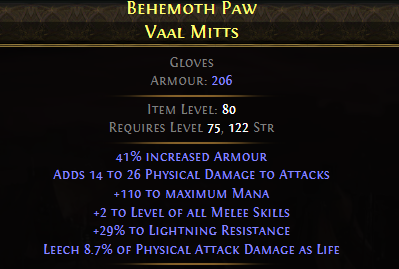 Behemoth Paw Vaal Mitts