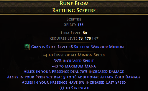 Rune Blow Rattling Sceptre
