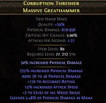 Corruption Thresher Massive Greathammer