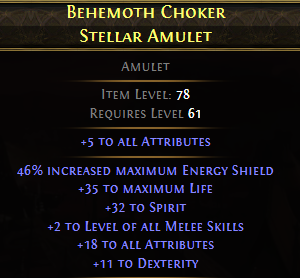 Behemoth Choker Stellar Amulet