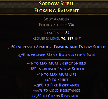 Sorrow Shell Flowing Raiment