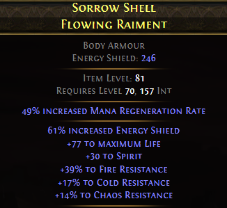 Sorrow Shell Flowing Raiment