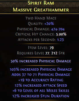 Spirit Ram Massive Greathammer