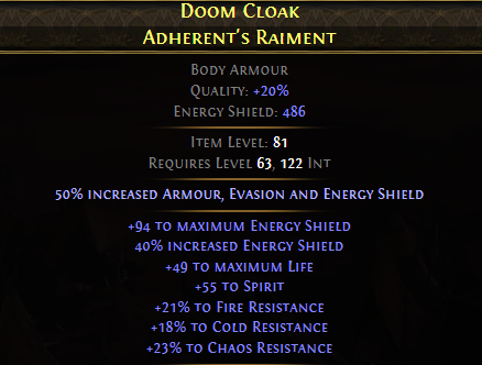 Doom Cloak Adherent's Raiment
