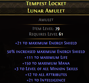 Tempest Locket Lunar Amulet