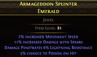 Armageddon Splinter Emerald