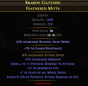 Kraken Clutches Feathered Mitts