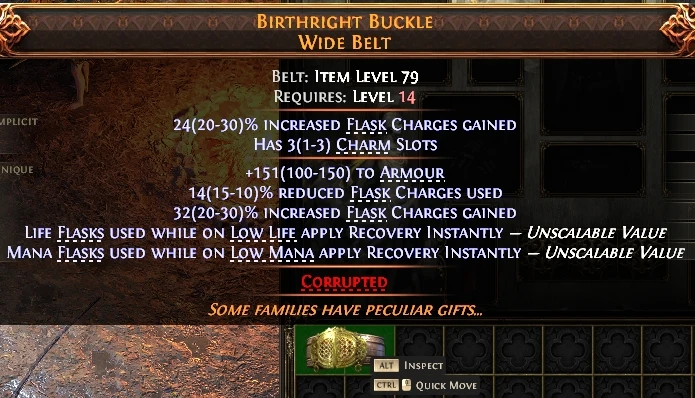 BIRTHRIGHT BUCKLEWIDE BELT