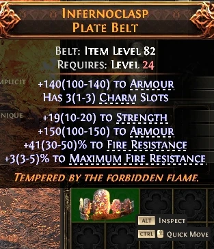 INFERNOCLASPPLATE BELT