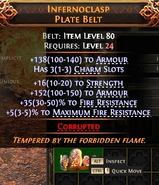 INFERNOCLASPPLATE BELT