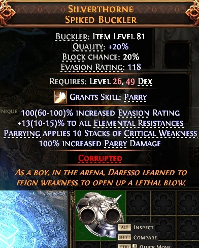 SILVERTHORNESPIKED BUCKLER