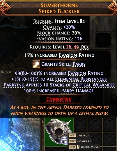 SILVERTHORNESPIKED BUCKLER