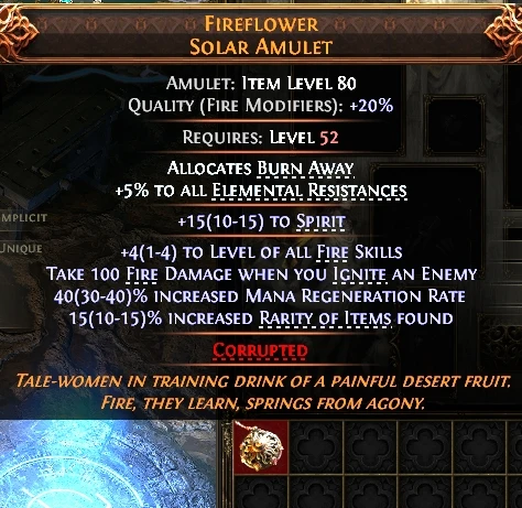 FIREFLOWERSOLAR AMULET