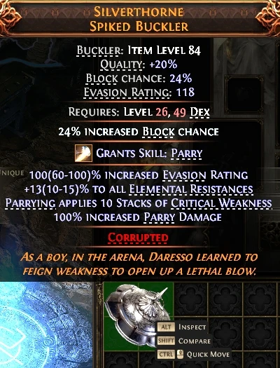 SILVERTHORNESPIKED BUCKLER