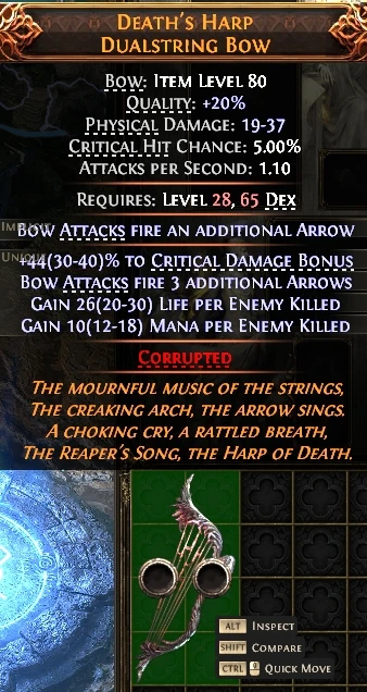 DEATH'S HARPDUALSTRING Bow