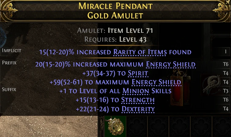 MIRACLE PENDANT GOLD AMULET