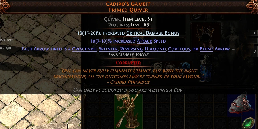 CADIRO'S GAMBIT PRIMED QUIVER