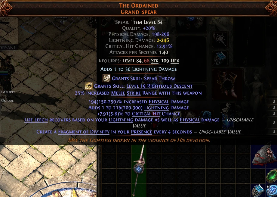 THE ORDAINED GRAND SPEAR waypomt