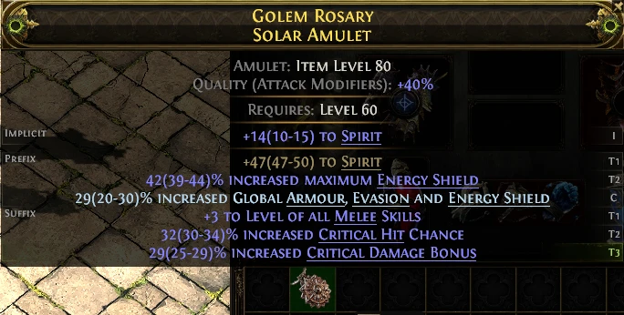 GOLEM ROSARY SOLAR AMULET