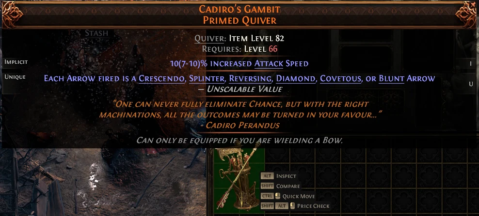 CADIRO'S GAMBIT PRIMED QUIVER STASH