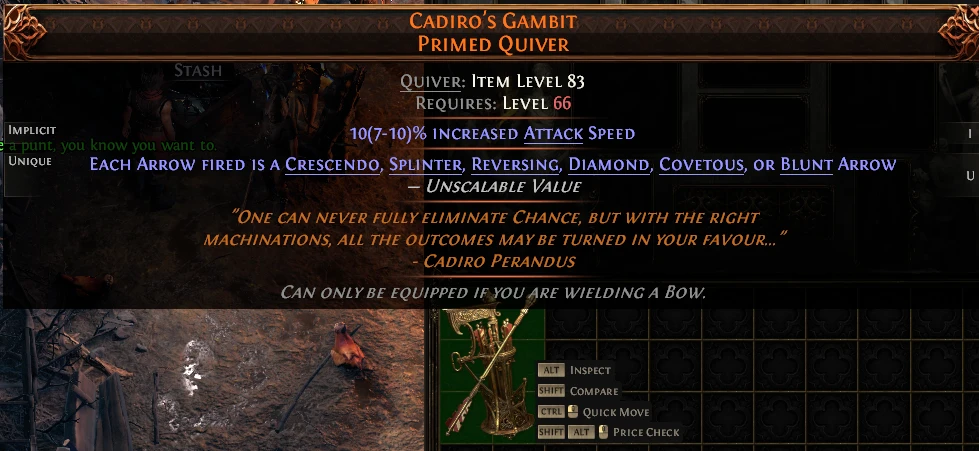 CADIRO'S GAMBIT PRIMED QUIVER STASH