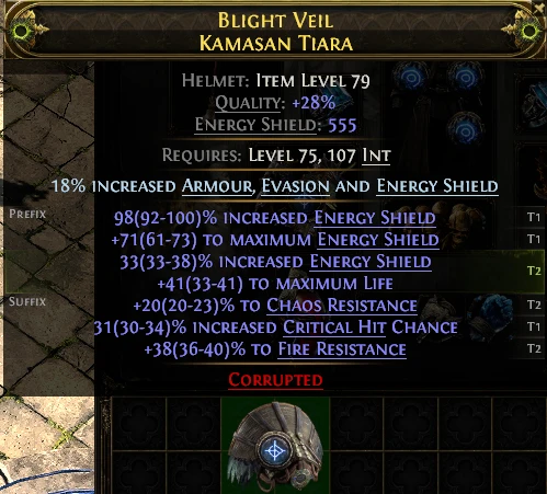 BLIGHT VEIL KAMASAN TIARA