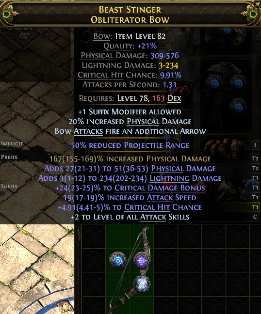 BEAST STINGER OBLITERATOR Bow waypomt ado