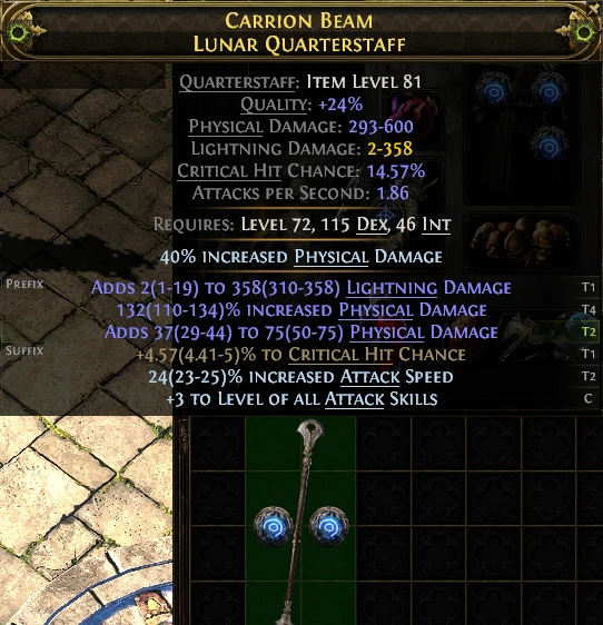 CARRION BEAM LUNAR QUARTERSTAFF