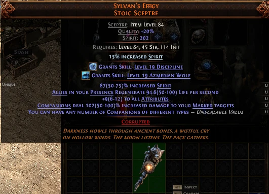 SYLVAN'S EFFIGY STOIC SCEPTRE