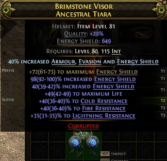 BRIMSTONE VISOR ANCESTRAL TIARA