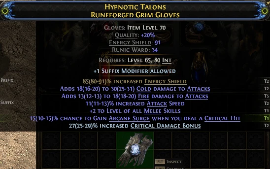 HYPNOTIC TALONS RUNEFORGED GRIM GLOVES