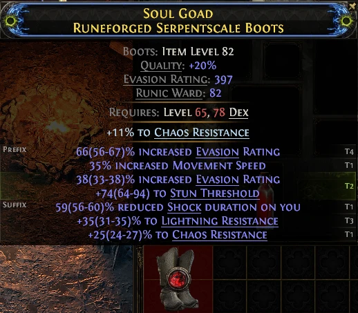 SOUL GOAD RUNEFORGED SERPENTSCALE BOOTS