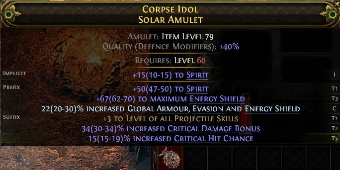 CORPSE IDOL SOLAR AMULET