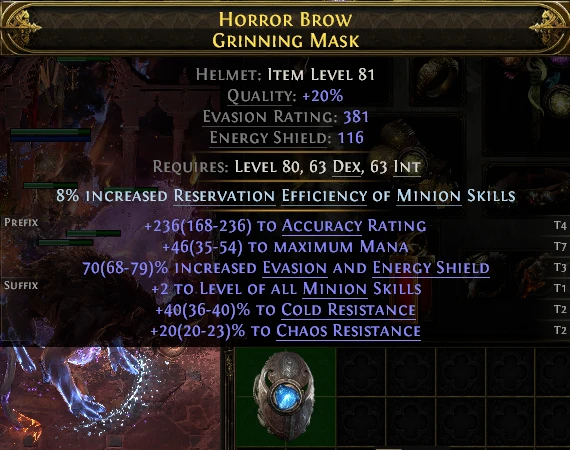 HORROR BROW GRINNING MASK