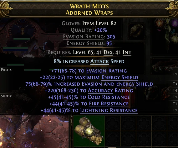 WRATH MITTS ADORNED WRAPS