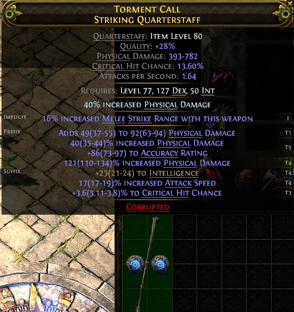 TORMENT CALL STRIKING QUARTERSTAFF