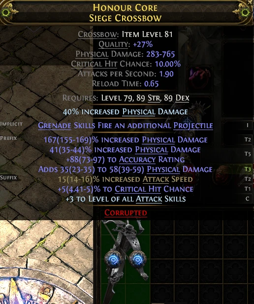 HONOUR CORE SIEGE CROSSBOW
