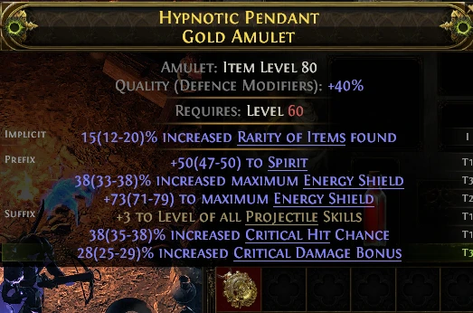 HYPNOTIC PENDANT GOLD AMULET