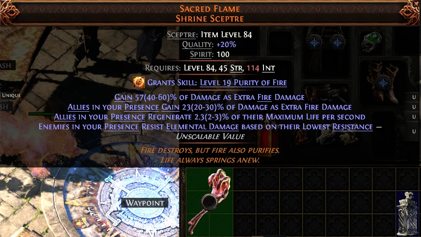 SACRED FLAME SHRINE SCEPTRE