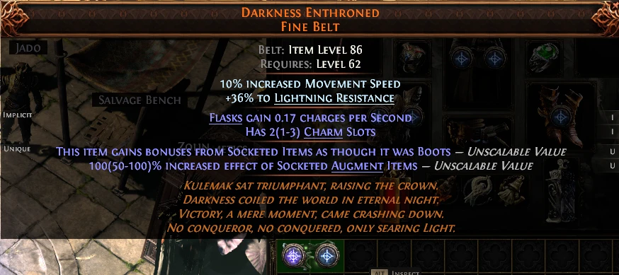 DARKNESS ENTHRONED FINE BELT ADO