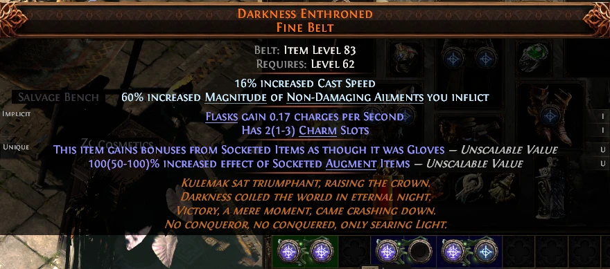 DARKNESS ENTHRONED FINE BELT