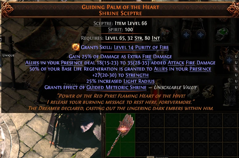 GUIDING PALM OF THE HEART SHRINE SCEPTRE