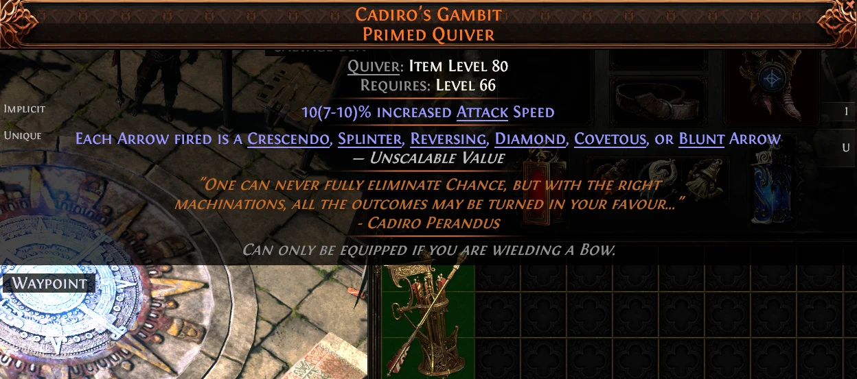 CADIRO'S GAMBIT PRIMED QUIVER