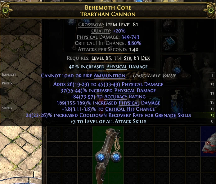 BEHEMOTH CORE TRARTHAN CANNON