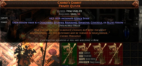 CADIRO'S GAMBIT PRIMED QUIVER