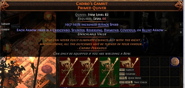 CADIRO'S GAMBIT PRIMED QUIVER