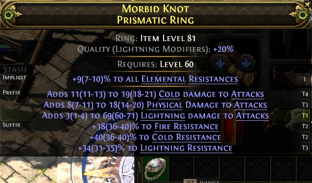 MORBID KNOT PRISMATIC RING
