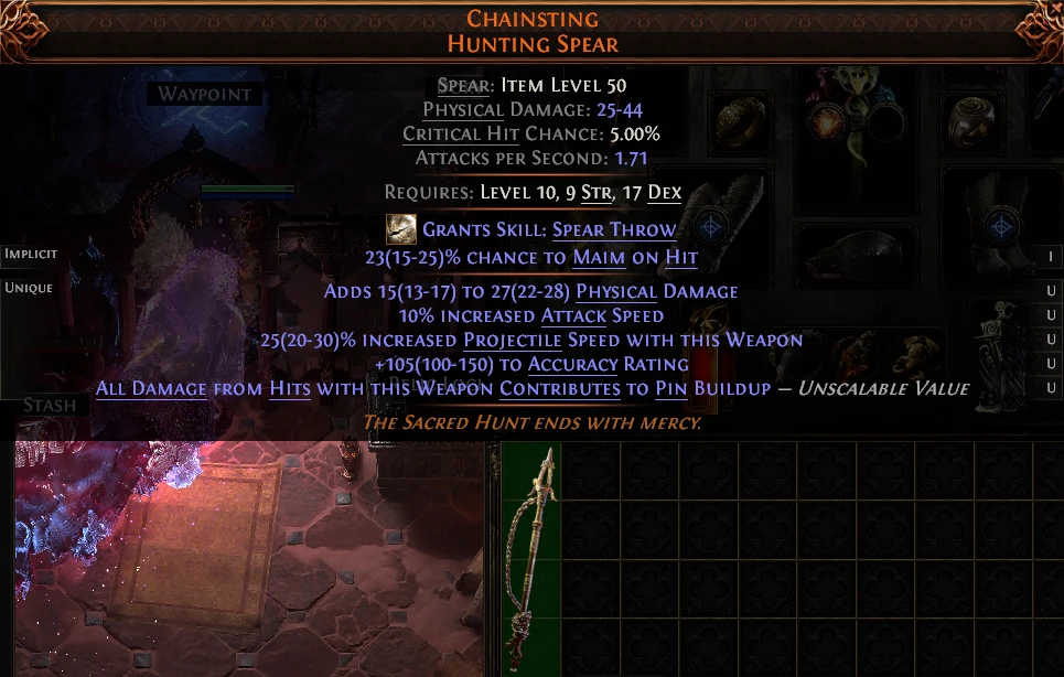 CHAINSTING HUNTING SPEAR WAYPOINT