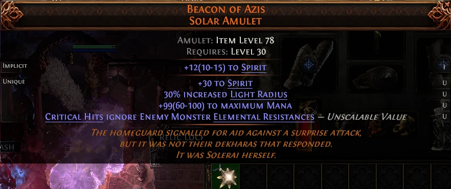 BEACON OF AZIS SOLAR AMULET